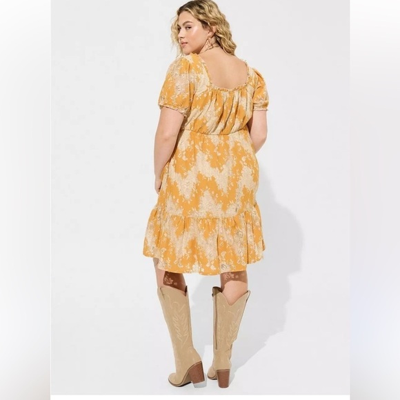 NWT ▶️ Torrid ◀️Mini Two Tone Lace Tiered Babydoll Dress - Picture 3 of 16